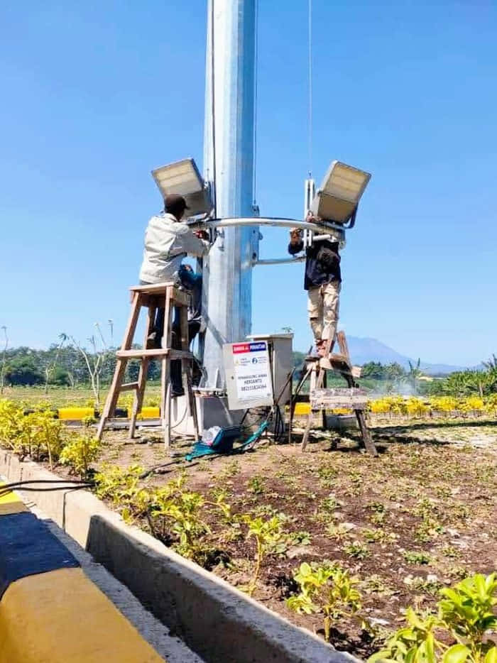 pasang tiang jalan 3